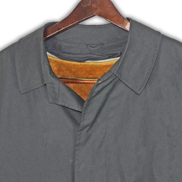 Vintage Tack Room Long Black Overcoat Jacket - Picture 3 of 8